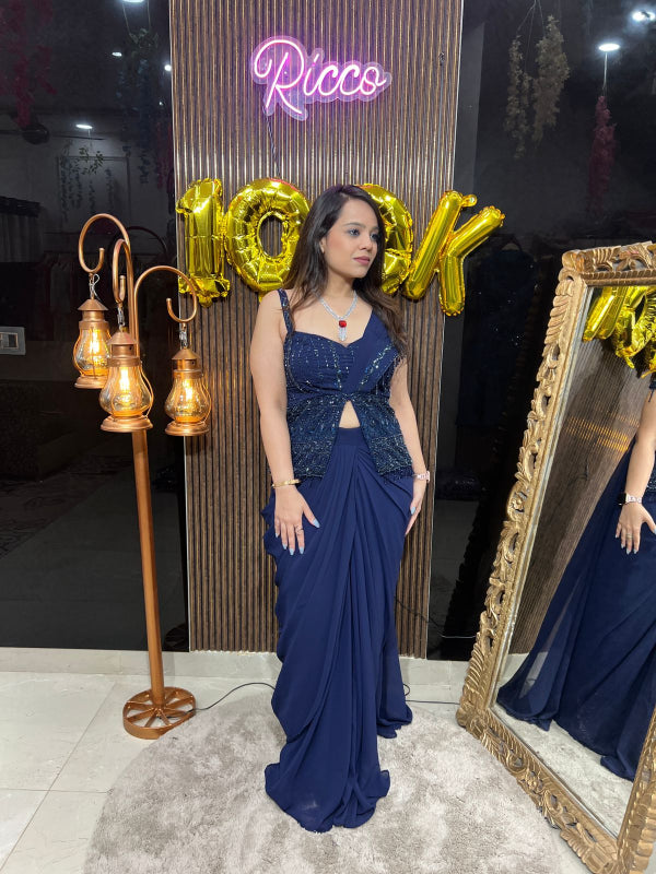 CORSET TOP AND SKIRT WITH DUPATTA RC117