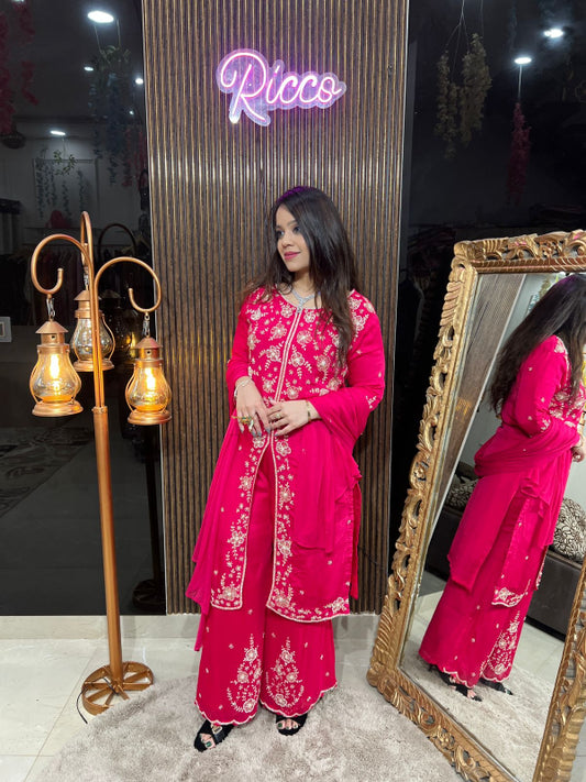 HEAVY SUIT WITH PLAZZO PANTS RC179