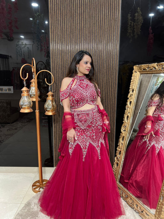 FISH CUT HEAVY LEHENGA RC195
