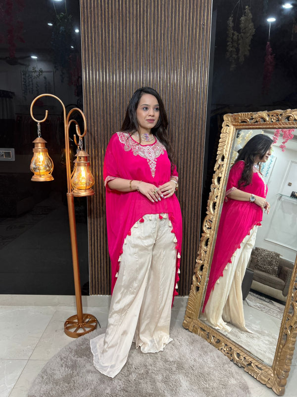 Festive Tassel Kaftan Set with Palazzo RC198