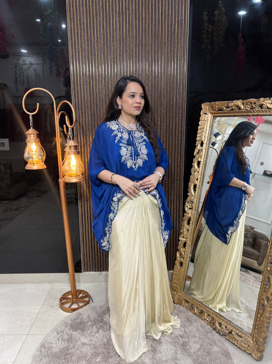 Embroidered Kaftan Drape Skirt Set RC200