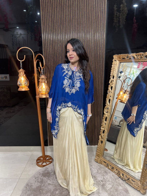 Embroidered Kaftan Drape Skirt Set RC200