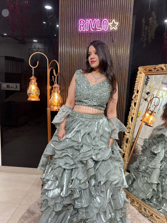 RUFFLE LEHENGA RC204