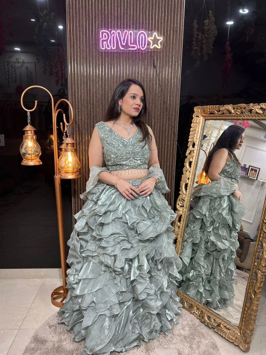 RUFFLE LEHENGA RC204