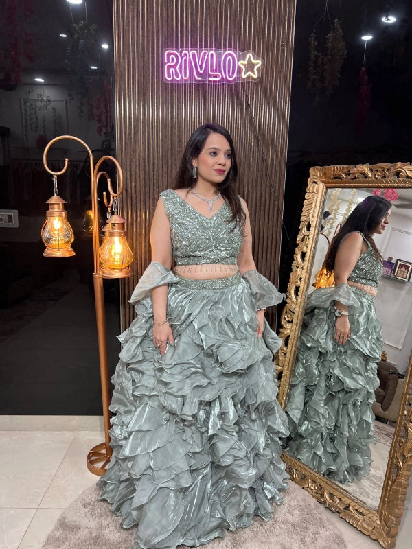 RUFFLE LEHENGA RC204