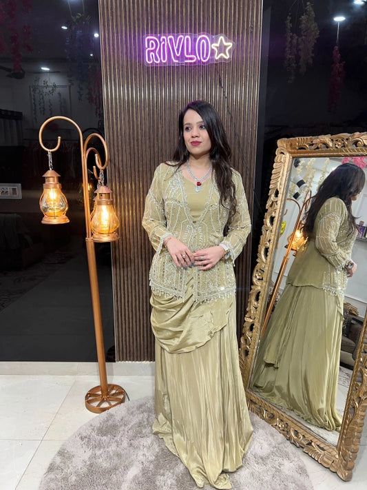STYLIST JACKET DRAPE SAREE RC206