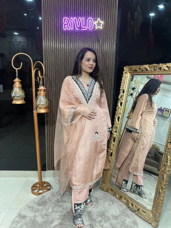 ORGANZA DUPATTA EMBROIDERED SUIT RC205