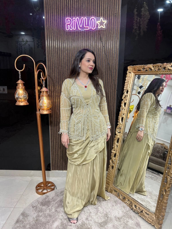 STYLIST JACKET DRAPE SAREE RC206