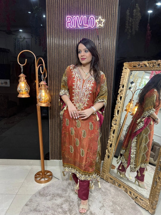 GOTA PATTI KAFTAN SET RC221