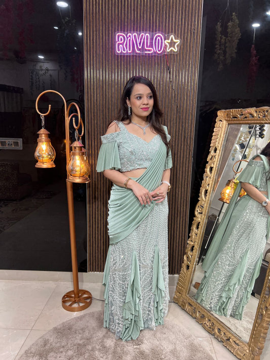 Mint Green Draped Set RC241