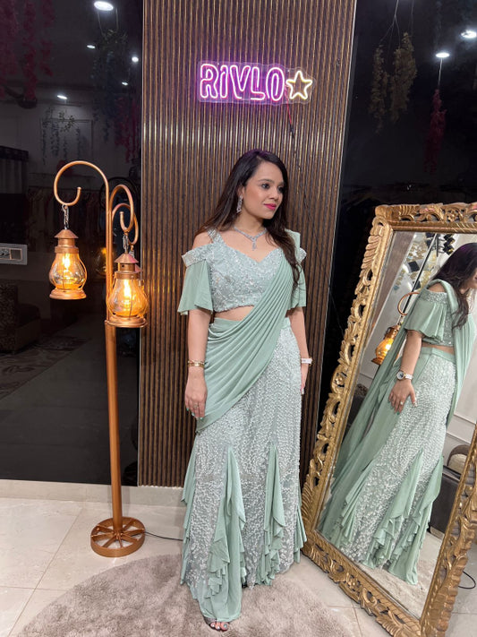 Mint Green Draped Set RC241