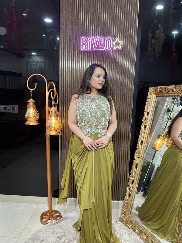 PEARL DRAPE SAREE RC250