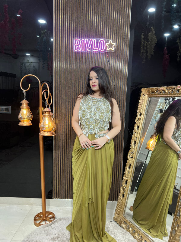 PEARL DRAPE SAREE RC250