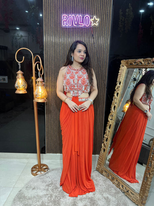 PEARL DRAPE SAREE RC250