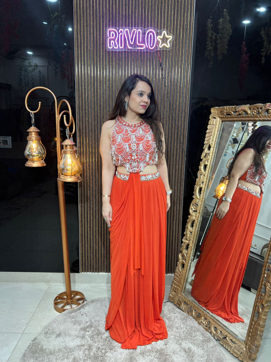 PEARL DRAPE SAREE RC250