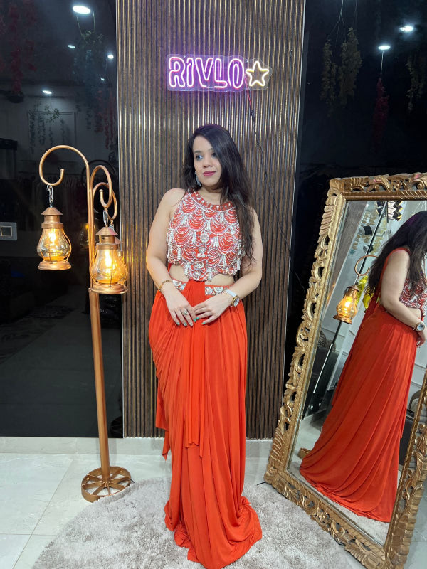 PEARL DRAPE SAREE RC250