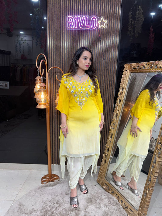 Sunshine Bloom Ombre Kaftan Set RC271