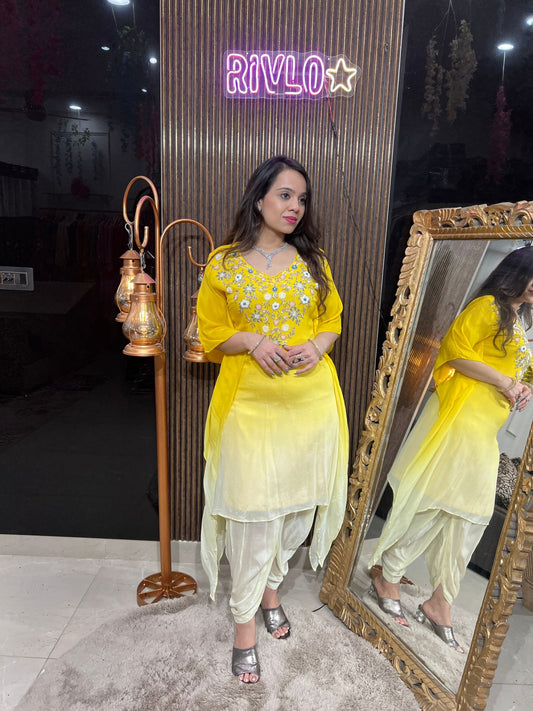Sunshine Bloom Ombre Kaftan Set RC271