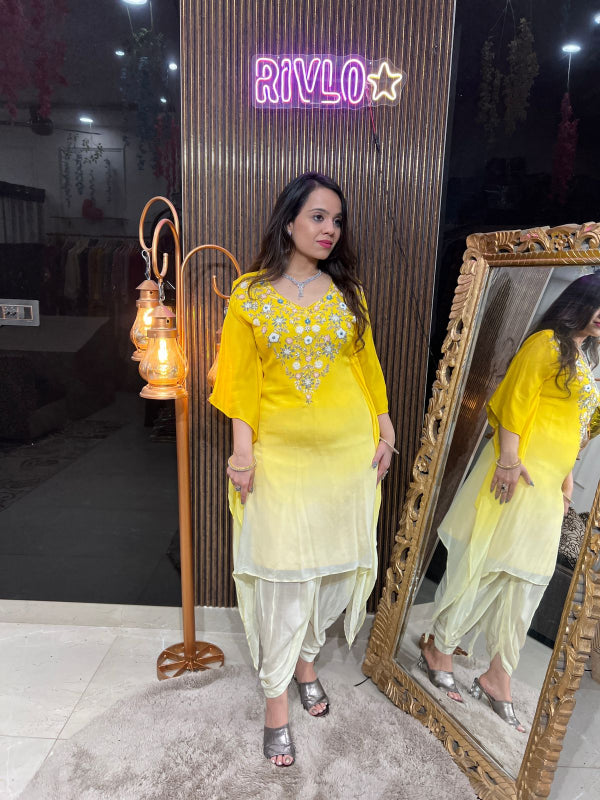 Sunshine Bloom Ombre Kaftan Set RC271