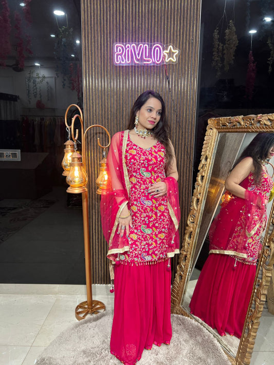 Rose Radiance Sharara Suit Set RC274