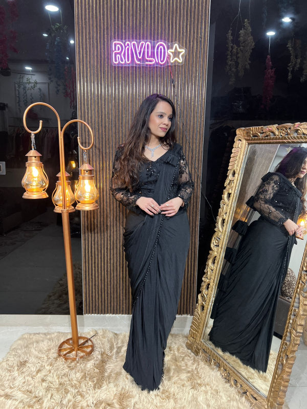✨ Embellished Corset Drape Saree ✨ RC282