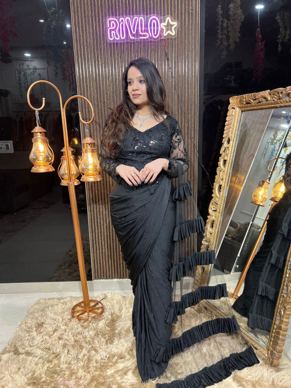 ✨ Embellished Corset Drape Saree ✨ RC282
