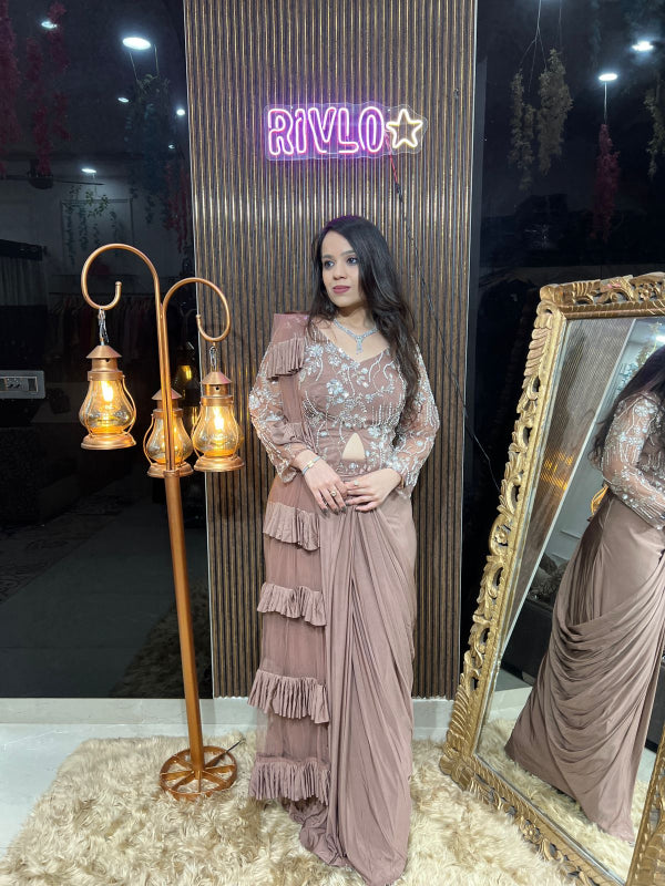 ✨ Embellished Corset Drape Saree ✨ RC282