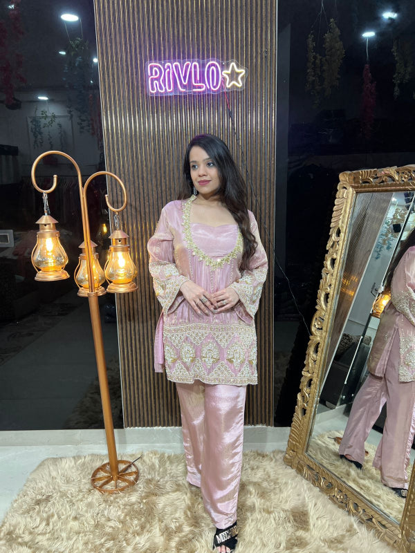 Blush Royale – Velvet Embroidered Set RC304