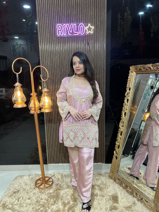 Blush Royale – Velvet Embroidered Set RC304
