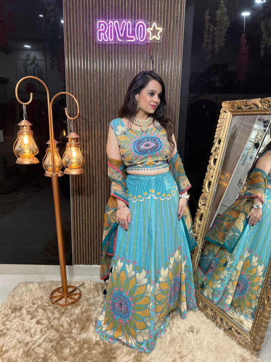 🌸 Printed Lehenga Set with Dupatta 🌸 RC328