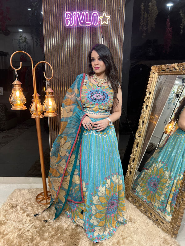 🌸 Printed Lehenga Set with Dupatta 🌸 RC328