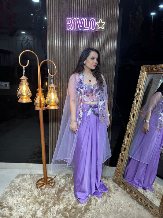 💜 Step into elegance with this enchanting drape set. 💜 RC348