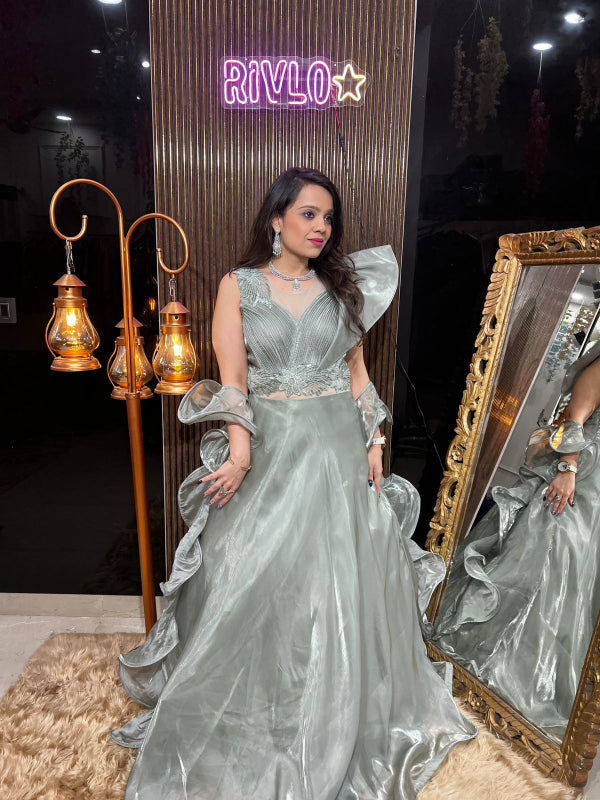 👗 Metallic Ruffle Ball Gown 👗 RC365