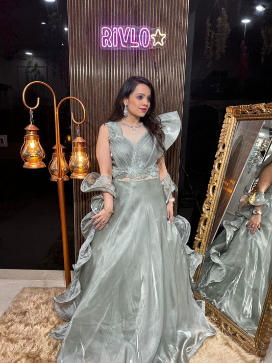👗 Metallic Ruffle Ball Gown 👗 RC365