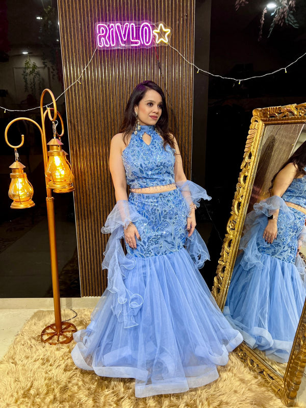 ✨ Ruffle Mermaid Lehenga ⭐ RC392