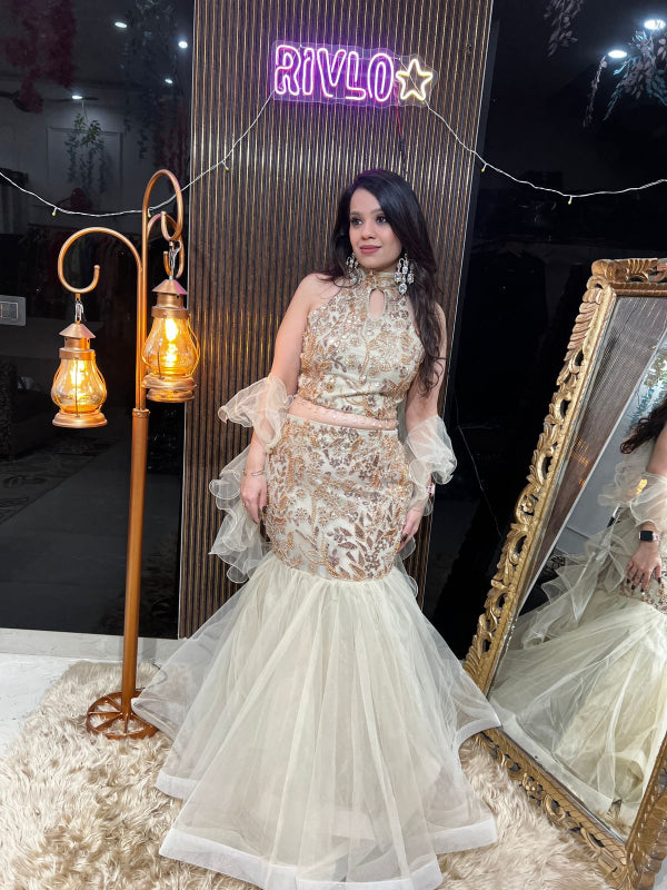 ✨ Ruffle Mermaid Lehenga ⭐ RC392