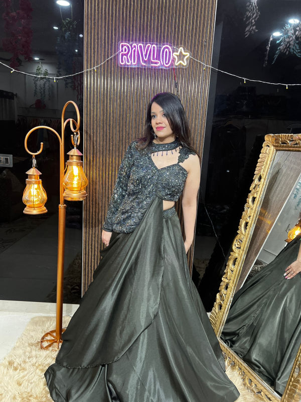 Mystic Moss Embellished Lehenga AC20