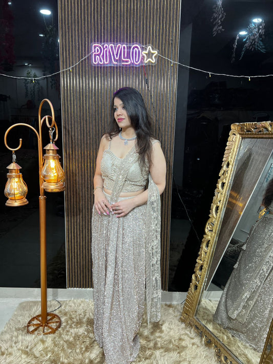 Aurora Shimmer Draped Ensemble AC21