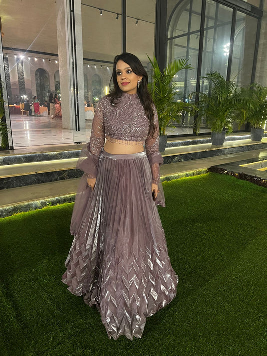 LAVENDER HEAVY LEHENGA RC437