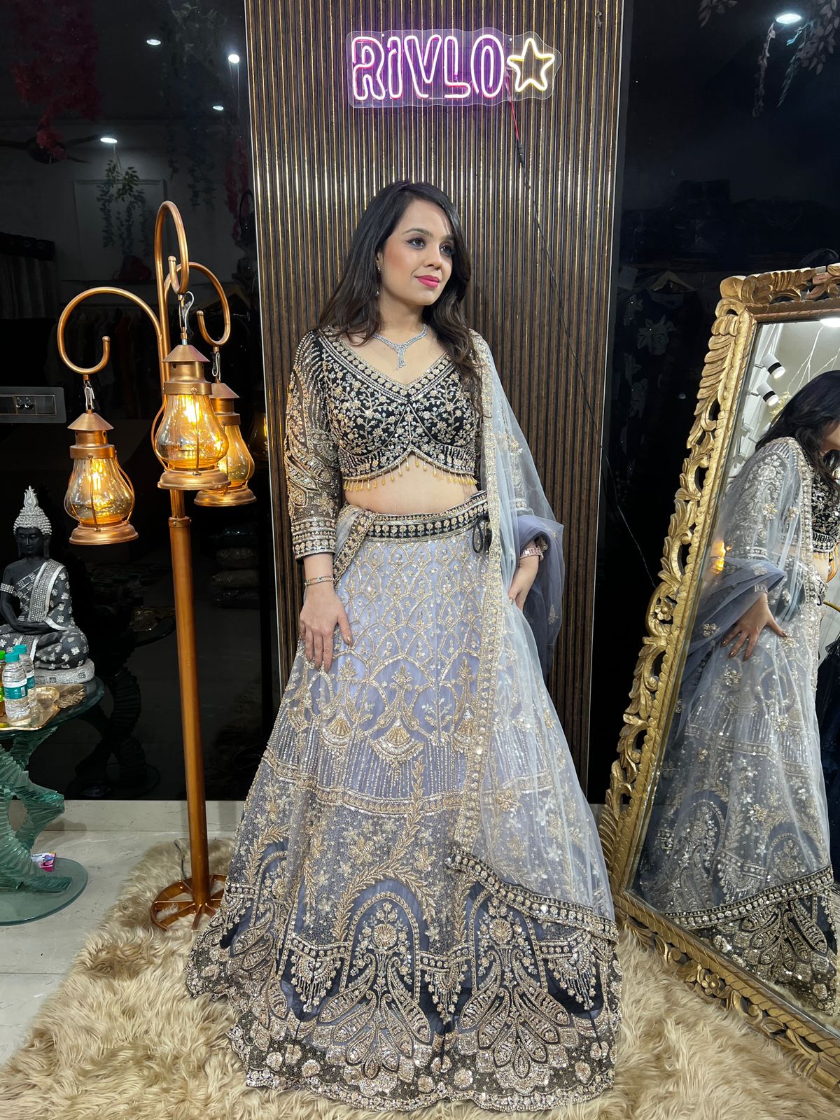Embellished Lehenga Set with Intricate Handwork AC30