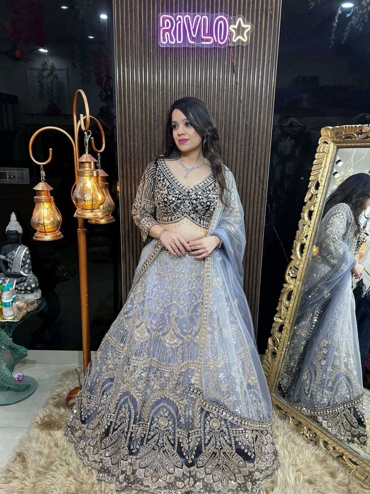 Embellished Lehenga Set with Intricate Handwork AC30