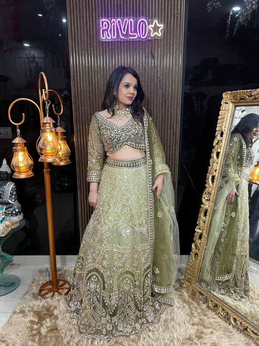 Embellished Lehenga Set with Intricate Handwork AC50