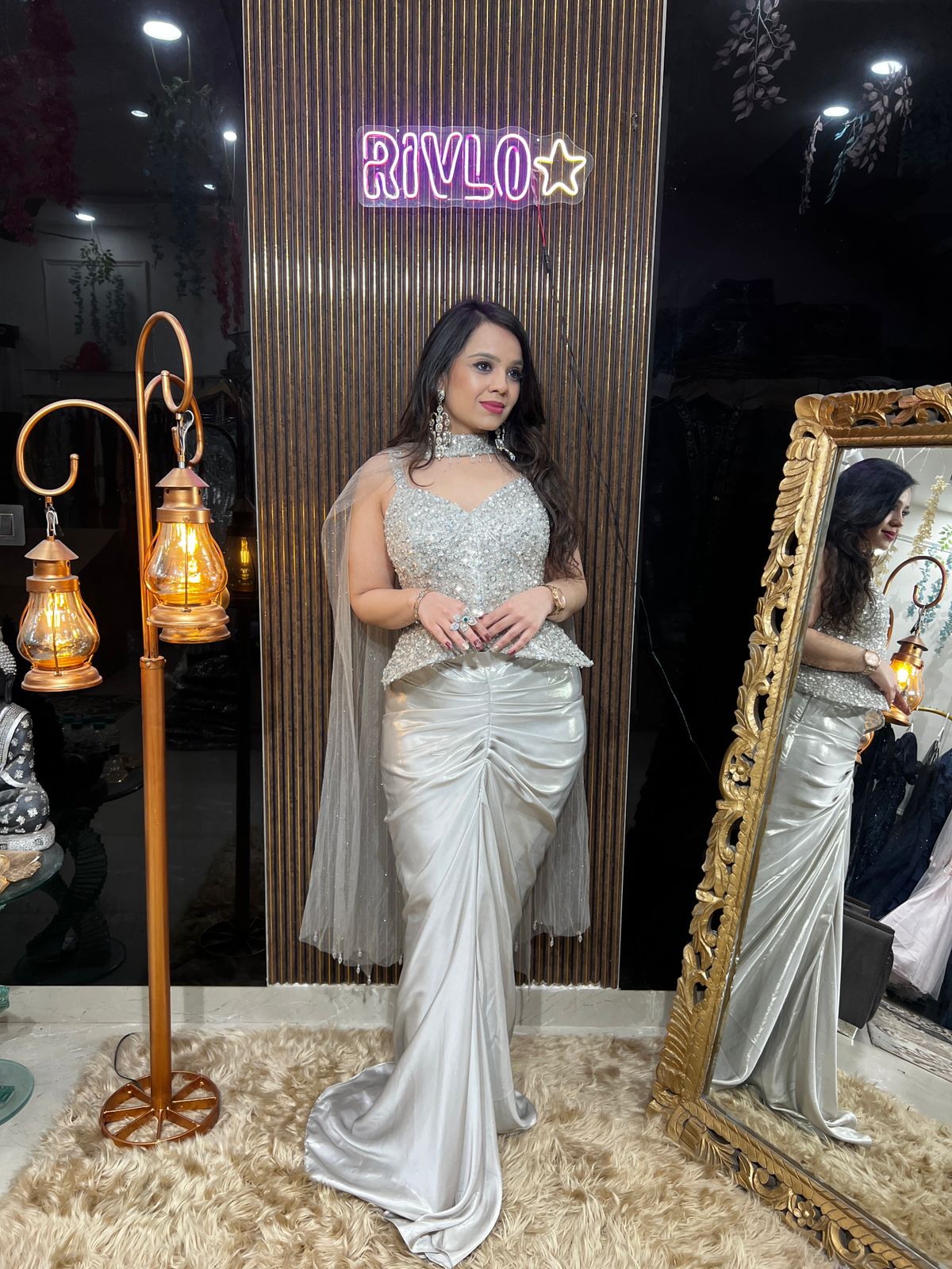 ✨💫 Moonstone Champagne Draped Glam Set 💫✨AC57