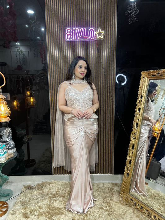 🤍💎 Celeste Ivory Draped Corset Ensemble 💎🤍 AC56