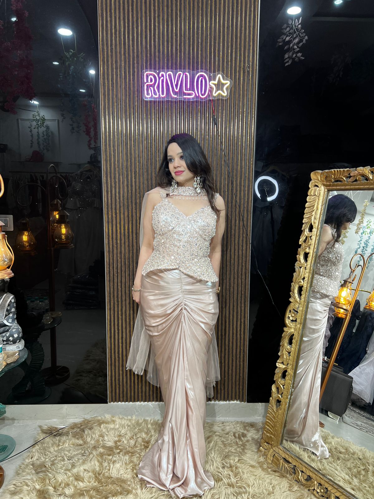 🤍💎 Celeste Ivory Draped Corset Ensemble 💎🤍 AC56