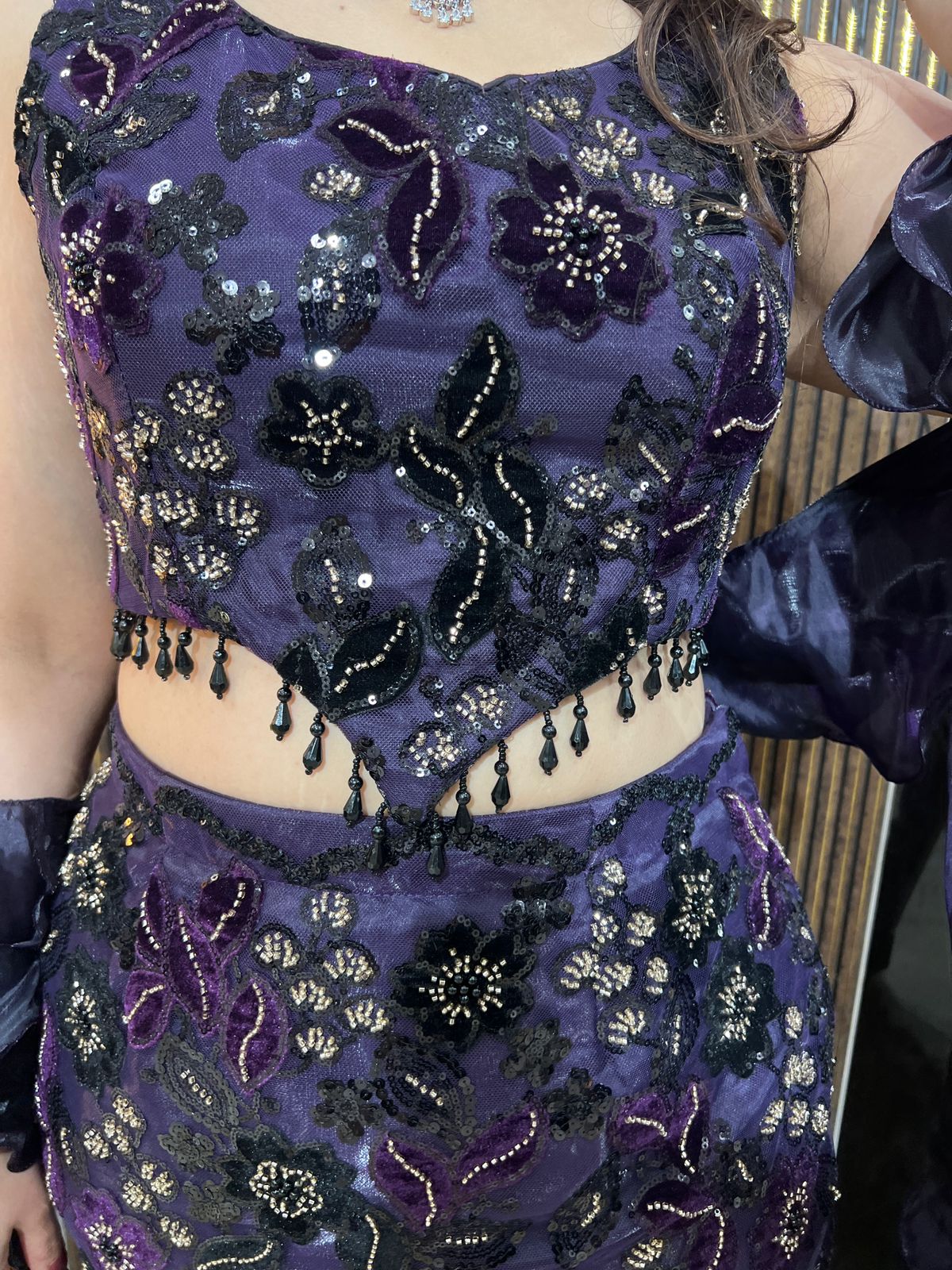 ❤️✨ Purple And Dark Mauve Embroidered Fishcut Lehenga Set ✨❤️RC487