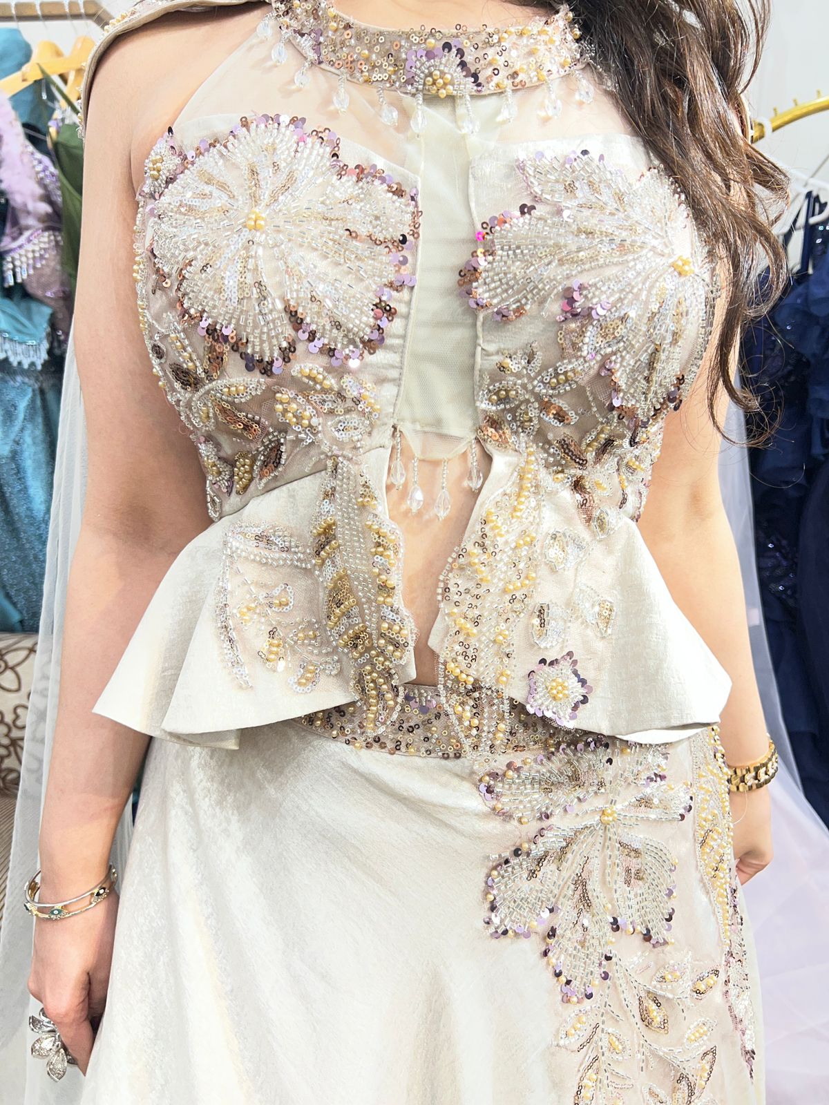 🥂✨ Champagne Glow Indo-Western Lehenga Set ✨🥂 AC66