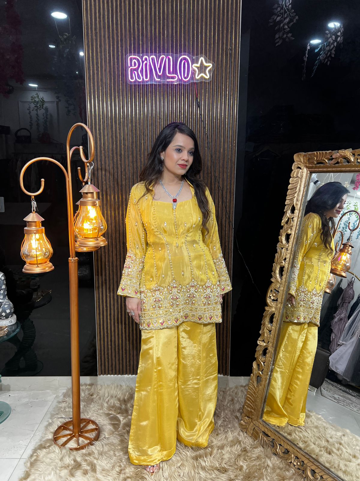 🌸✨ Mustard And Peach  Bustier Set ✨🌸 RC494