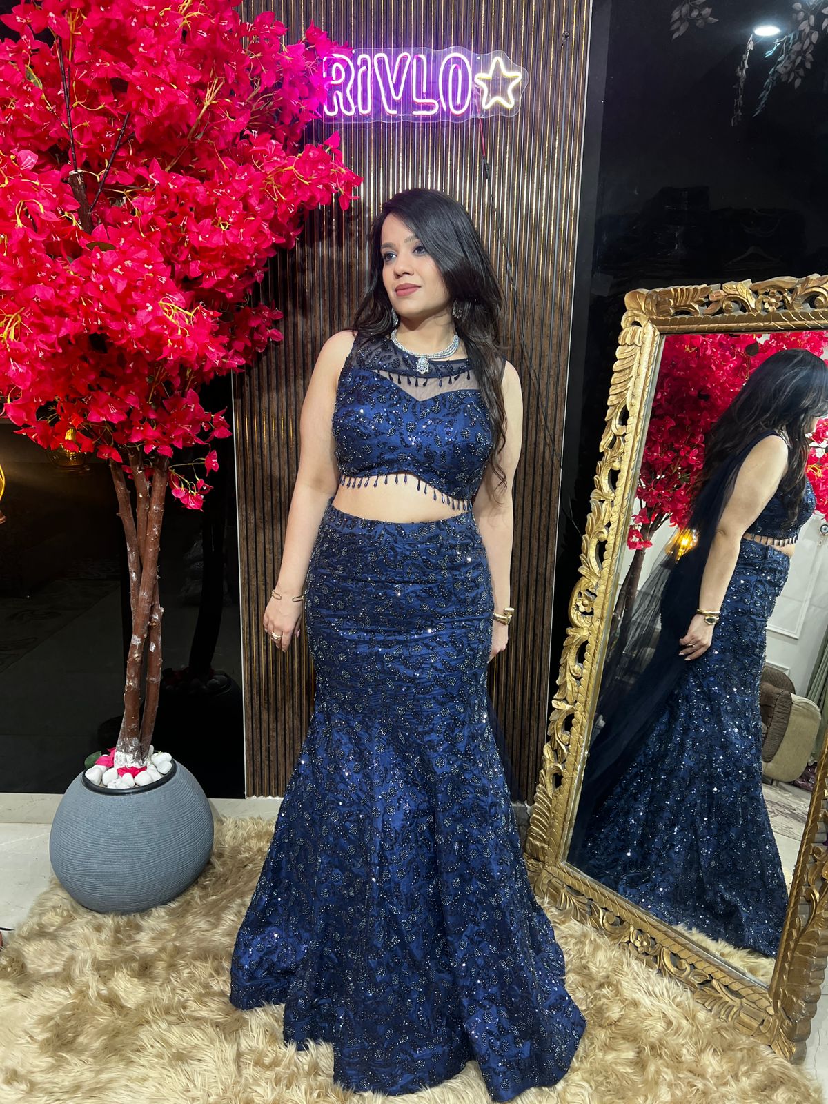 💫 Glam up your celebrations with this dazzling designer lehenga set. 💫 RC528