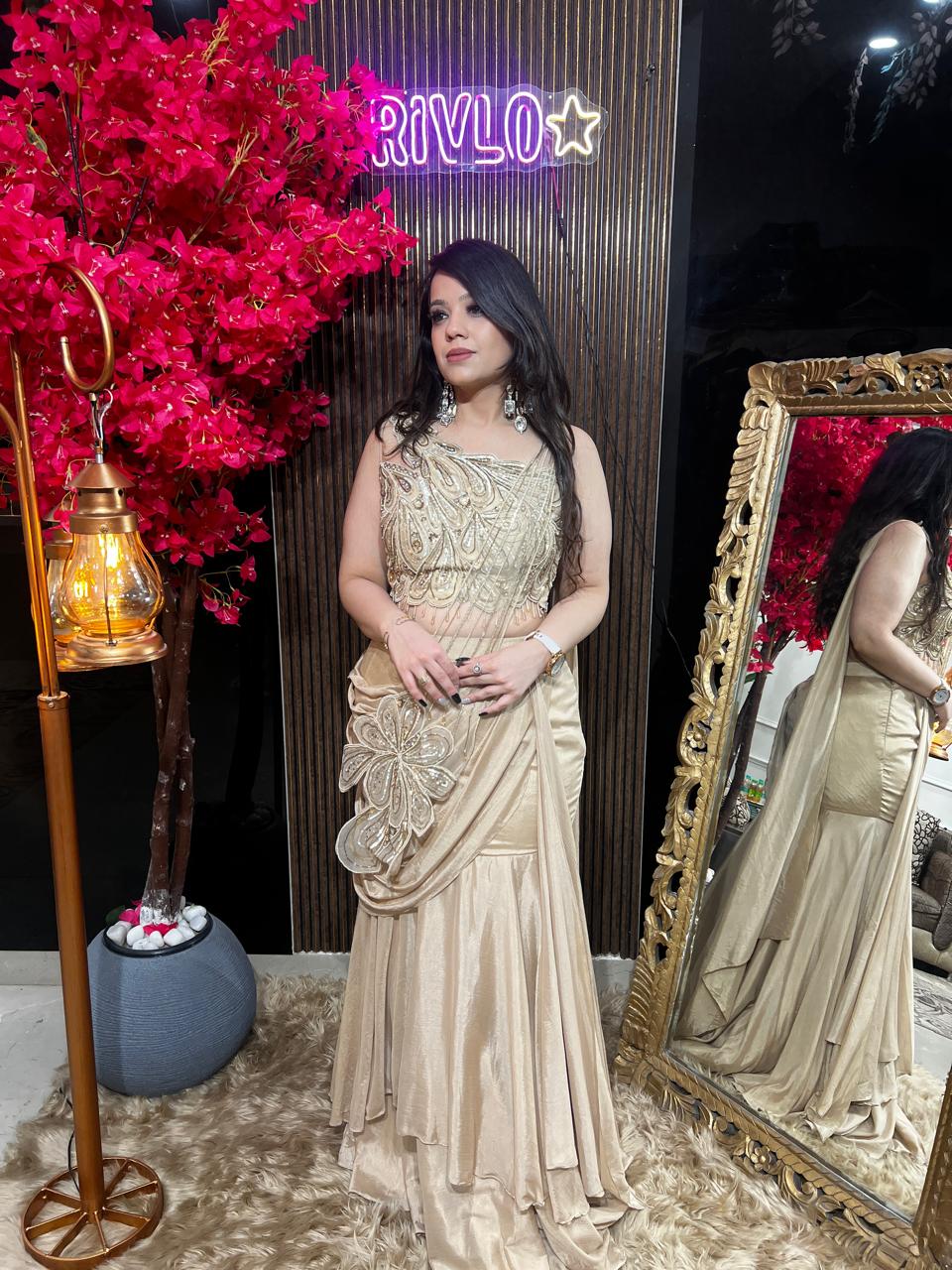 Cocoa Embellished Mermaid Drape Set ✨ AC82